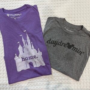 Women's Disney Short Sleeve Tees - Purple and Gray